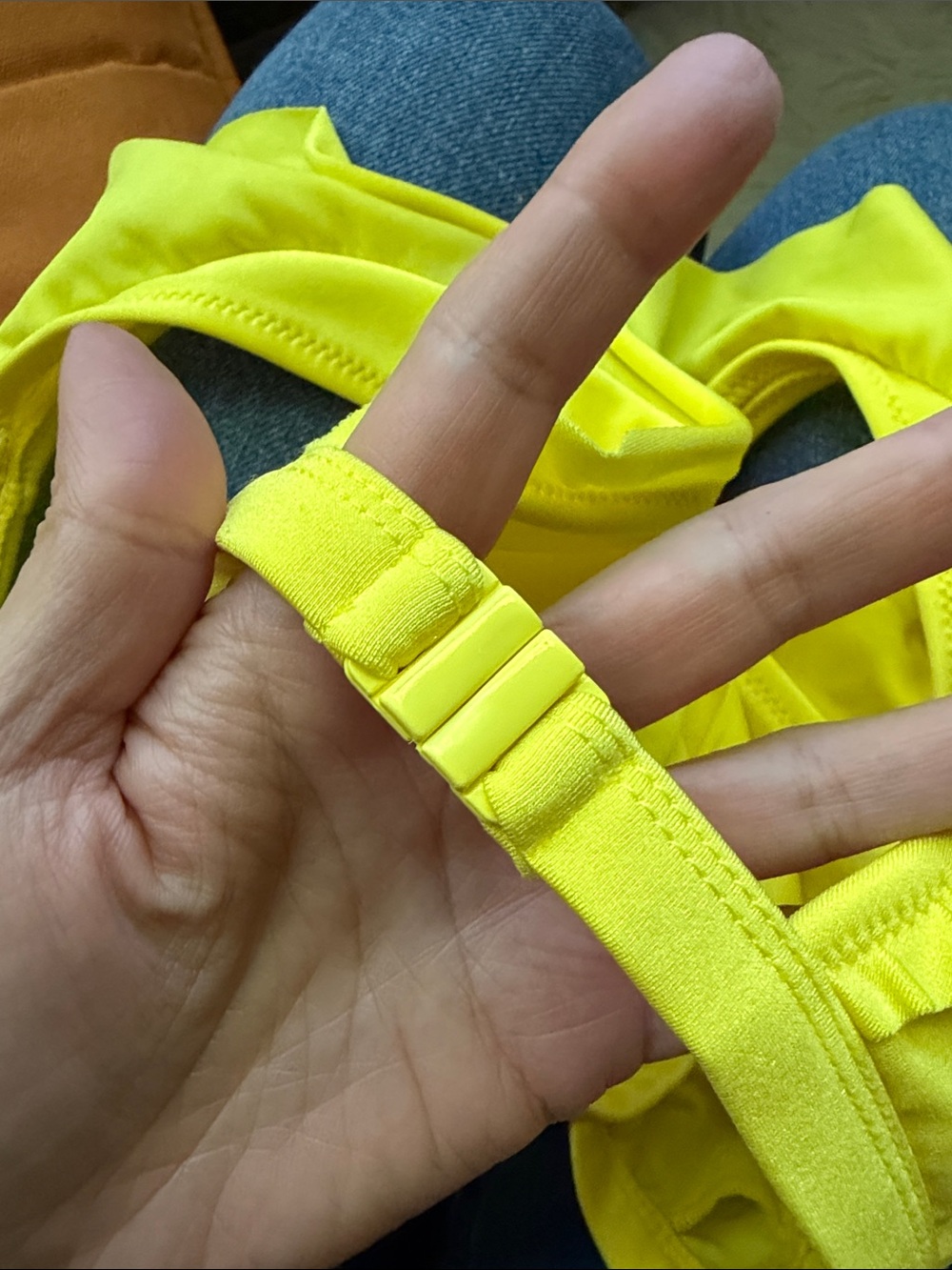 Neon Yellow Ruffle Bikini Top - Picture 4 of 4